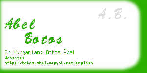 abel botos business card
