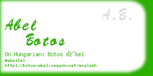 abel botos business card